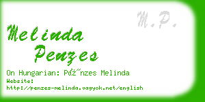 melinda penzes business card